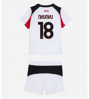 AC Milan Christopher Nkunku #18 Udebanetrøje Børn 2025-26 Kortærmet (+ Korte bukser)